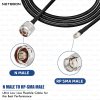NETBOON RG58 Coaxial Cable Assembly with N Male to RP‑SMA‑Male Connector, Low‑Loss RG‑58 RF Jumper (2) RG58 Coaxial Cable with N Male to RP SMA Male Connector | 50 Ohm Jumper Cable for WiFi Routers, RF Projects, Antennas, Radio, Wireless Bridges
