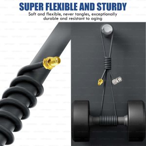 RG58 Coaxial Cable Assembly with RP SMA Female to BNC Male Right Angle Connector