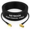 NETBOON RG58 Coaxial Cable Assembly with RP SMA Female to SMA Male Right Angle Connectors | 50 Ohm Low-Loss RF Jumper for Antennas, Communication Systems & Test Equipment