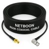 NETBOON RG58 Coaxial Cable Assembly with SMA Female to BNC Male Right Angle Connectors | 50 Ohm RF Cable for Testing Equipment, Wireless Modules, Communication Devices