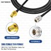 NETBOON RG58 Coaxial Cable Assembly with SMA Female to N Female Connectors Low Loss RF Jumper for Wireless Systems, Test Equipment, and Communication Interfaces (3) NETBOON RG58 Coaxial Cable Assembly with SMA Female to N Female Connectors | Low Loss RF Jumper for Wireless Systems, Test Equipment, and Communication Interfaces