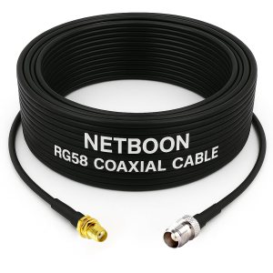 NETBOON SMA female to TNC female RG58 cable, low loss coaxial jumper, 50 Ohm SMA to TNC RF cable, SMA female RG58 extension lead, TNC female patch cable for RF devices, shielded coax cable SMA to TNC, SMA female to TNC female antenna extension, WiFi SMA to TNC coaxial jumper, SMA female RG58 coax cable, SMA to TNC RF pigtail cable, GPS SMA female to TNC female cable, ham radio SMA to TNC extension, SMA female RF cable 50 Ohm RG58