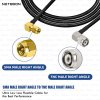 NETBOON RG58 Coaxial Cable Assembly with SMA Male Right Angle to TNC Male Right Angle Connectors 50 Ohm RF Jumper for Test Equipment, Communication Panels & Laboratory Instruments (4) RG58 Coaxial Cable Assembly with SMA Male Right Angle to TNC Male Right Angle Connector