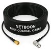NETBOON RG58 Coaxial Cable Assembly with SMA Male to BNC Male Right Angle Connectors | 50 Ohm Low-Loss RF Jumper for Antennas, Test Equipment & Communication Systems
