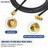 RG58 Coaxial Cable Assembly with SMA Male to SMA Male Right Angle Connector
