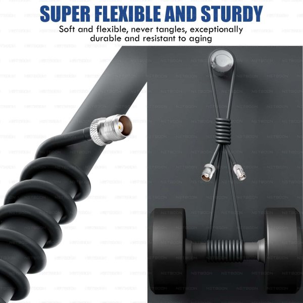 RG58 Coaxial Cable Assembly with TNC Female to BNC Female Connector
