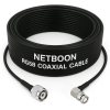 NETBOON RG58 Coaxial Cable Assembly with TNC Male to BNC Male Right Angle Connectors | RF Jumper Cable for Wireless Communication, Testing & Networking Equipment