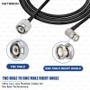 RG58 Coaxial Cable Assembly with TNC Male to BNC Male Right Angle Connector