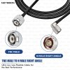 NETBOON RG58 Coaxial Cable Assembly with TNC Male to N Male Right Angle Connectors | RF Signal Transfer Cable for Communication, Testing, and Wireless System Applications