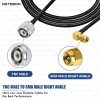 NETBOON RG58 Coaxial Cable Assembly with TNC Male to SMA Male Right Angle Connectors | Flexible RF Signal Jumper for Wireless Communication & Testing Applications