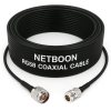 NETBOON RG58 Coaxial Cable Assembly – N Male to N Female Connector, 50 Ohm Low-Loss RF Jumper Cable for RF Test, Antenna Extension, and Communication Devices
