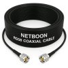 NETBOON RG58 Coaxial Cable Assembly – UHF Male to UHF Male Connectors, 50 Ohm RF Jumper Cable, Supports Frequencies up to 5 GHz for Test Benches, Communication Panels, and RF Systems