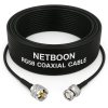 NETBOON RG58 Low Loss Coaxial Cable Assembly | UHF Male (PL-259) to BNC Male Connector | RF Jumper Cable for Ham Radio, CCTV, Signal Receiver, Wireless Systems