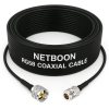 NETBOON RG58 Low Loss Coaxial Cable Assembly | UHF Male (PL-259) to N Female Connector | 50 Ohm RF Jumper Cable for Antennas, Radio Systems, Routers, and Wireless Devices