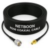 NETBOON RG58 Low Loss Coaxial Cable Assembly | UHF Male (PL-259) to SMA Female Connector | 50 Ohm RF Jumper Cable | High-Performance for Radio, Antenna, Wireless Systems