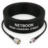 NETBOON RG58 Low Loss Coaxial Cable Assembly UHF Male (PL-259) to TNC Female Bulkhead Connector 50 Ohm RF Jumper Cable for Wireless, Radio, and Antenna Systems (1) NETBOON RG58 Low Loss Coaxial Cable Assembly | UHF Male (PL-259) to TNC Female Bulkhead Connector | 50 Ohm RF Jumper Cable for Wireless, Radio, and Antenna Systems