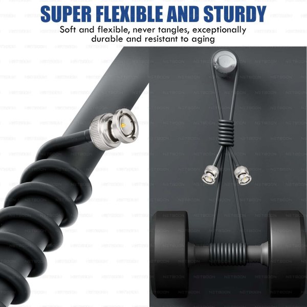 RG58 Low Loss Coaxial Cable | BNC Male to BNC Male Connector | High-Performance RF Signal Extension for Professional & Surveillance Applications