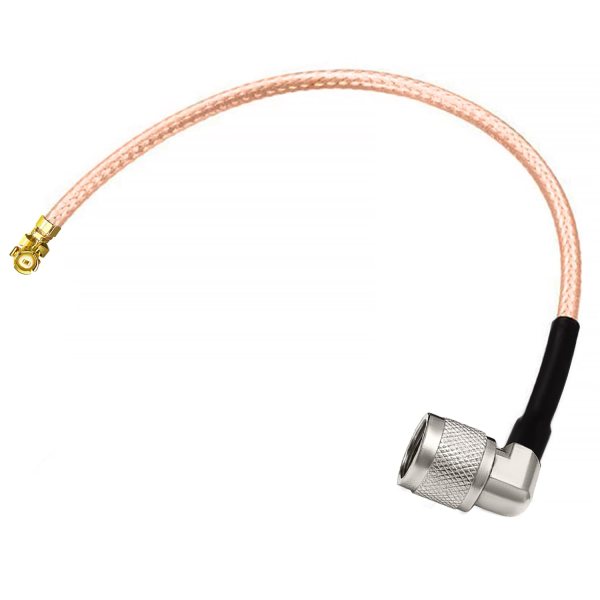 NETBOON RG178 Coaxial Cable Assembly with N Male Right Angle to IPEX/IPX/UFL Connector