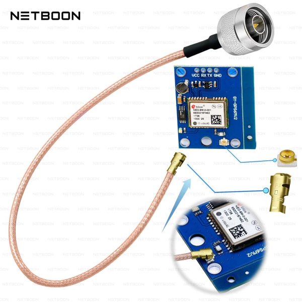 NETBOON RG178 Cable with UFL/IPEX to N Male Connector | Ultra-Thin Low Loss RF Coaxial Cable for IoT, WiFi, GPS & Communication Devices