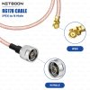 NETBOON RG178 Coaxial Cable Assembly with N Male to IPEX/IPX/UFL Connector | High Frequency Low Loss RF Pigtail Jumper Wire for Antenna, WiFi, GPS, Wireless Routers and Modules
