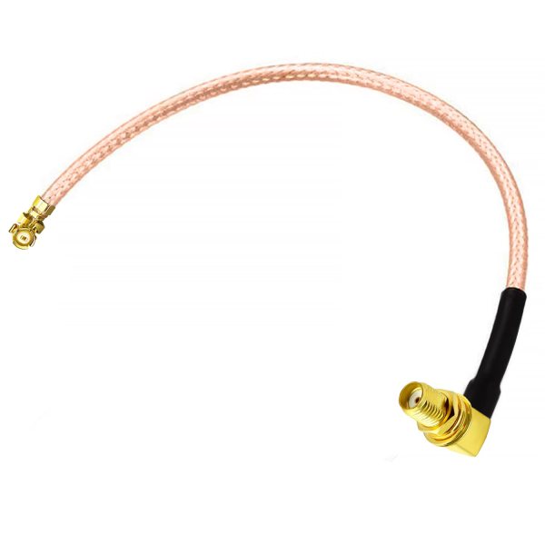 NETBOON RG178 Cable with UFL/IPEX to SMA Female Right Angle Connector | Ultra-Thin Low Loss RF Coaxial Cable for IoT, GPS, WiFi & Embedded Devices