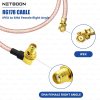 NETBOON RG178 Coaxial Cable Assembly with SMA Female Right Angle to UFL/IPX/IPEX Connector