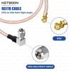 NETBOON RG178 Cable with UFL/IPEX to SMA Male Right Angle Connector | Flexible Low Loss RF Cable Assembly for IoT, WiFi, GPS & Wireless Devices