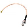 RG178 Cable with UFL/IPEX to TNC Female Bulkhead Connector | Ultra-Thin Low Loss RF Coaxial Jumper for IoT, WiFi & GPS Devices