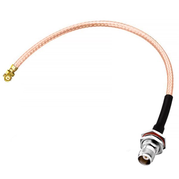 RG178 Cable with UFL/IPEX to TNC Female Bulkhead Connector | Ultra-Thin Low Loss RF Coaxial Jumper for IoT, WiFi & GPS Devices