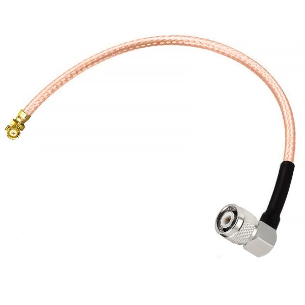 RG178 Cable with UFL/IPEX to TNC Male Right Angle Connector | Ultra-Thin Low Loss RF Coaxial Cable for IoT, WiFi, GPS & Embedded Devices
