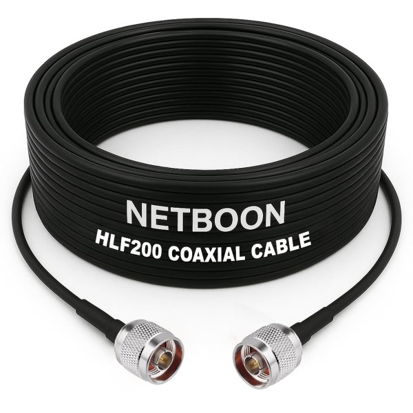 HLF200 RF Coax Cable with N Male to N Male Connector Low Loss 50 Ohm Coaxial Cable (1) HLF200 RF Coax Cable with N Male to N Male Connector Low Loss 50 Ohm Coaxial Cable