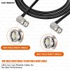 HLF200 RF Coaxial Cable with BNC Male Right Angle to BNC Male Right Angle Connector Space-Saving Design for CCTV, RF Testing & Video Broadcast