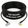 HLF200 RF Coaxial Cable with BNC Male Right Angle to SMA Male Right Angle Connector Compact Low-Loss RF Cable for CCTV, Testing & Wireless Applications