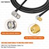 HLF200 RF Coaxial Cable with BNC Male Right Angle to SMA Male Right Angle Connector | Compact Low-Loss RF Cable for CCTV, Testing & Wireless Applications
