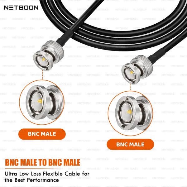 HLF200 RF Coaxial Cable with BNC Male to BNC Male Connector High-Performance Low Loss 50 Ohm RF Cable for Test, CCTV & Communication Equipment (2) HLF200 RF Coaxial Cable with BNC Male to BNC Male Connector | High-Performance Low Loss 50 Ohm RF Cable for Test, CCTV & Communication Equipment