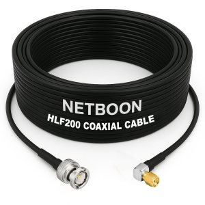 HLF200 RF Coaxial Cable with BNC Male to SMA Male Right Angle Connector Precision 50 Ohm Cable for RF Testing, Antenna & Communication Systems (1) HLF200 RF Coaxial Cable with BNC Male to SMA Male Right Angle Connector Precision 50 Ohm Cable for RF Testing, Antenna & Communication Systems