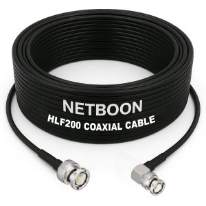 HLF200 RF Coaxial Cable with BNC Male to SMA Male Right Angle Connector Premium Quality 50 Ohm RF Cable for Communication, Antenna & Test Systems