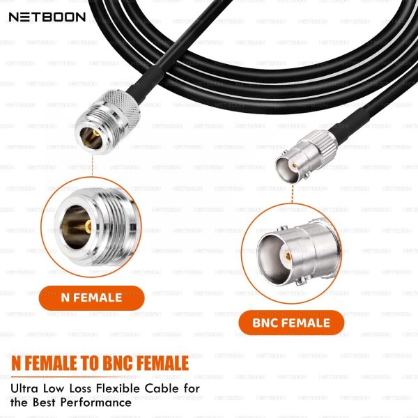 HLF200 RF Coaxial Cable with N Female to BNC Female Connector Precision RF Adapter Cable for Communication & Test Systems (7) HLF200 RF Coaxial Cable with N Female to BNC Female Connector Precision RF Adapter Cable for Communication & Test Systems