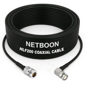HLF200 RF Coaxial Cable with N Female to BNC Male Right Angle Connector Flexible Low-Loss Cable for Professional RF Installations