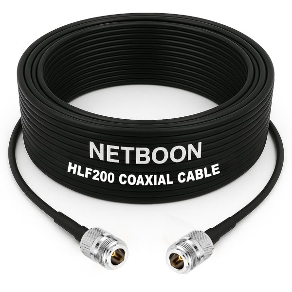 HLF200 RF Coaxial Cable with N Female to N Female Connector Robust RF Extension Cable for Industrial and Communication Use (6) HLF200 RF Coaxial Cable with N Female to N Female Connector Robust RF Extension Cable for Industrial and Communication Use