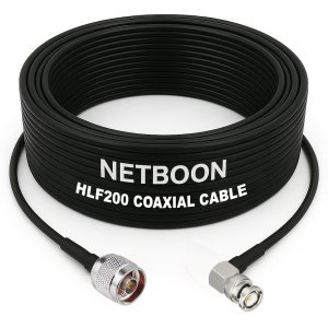 HLF200 RF Coaxial Cable with N Male to BNC Male Right Angle Connector Space-Saving Design for Precision RF Connections (1) HLF200 RF Coaxial Cable with N Male to BNC Male Right Angle Connector Space-Saving Design for Precision RF Connections