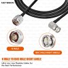 HLF200 RF Coaxial Cable with N Male to BNC Male Right Angle Connector Space-Saving Design for Precision RF Connections (2) HLF200 RF Coaxial Cable with N Male to BNC Male Right Angle Connector | Space-Saving Design for Precision RF Connections