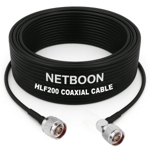 HLF200 RF Coaxial Cable with N Male to N Male Right Angle Connector Compact Design for Tight Spaces & Reliable RF Connections