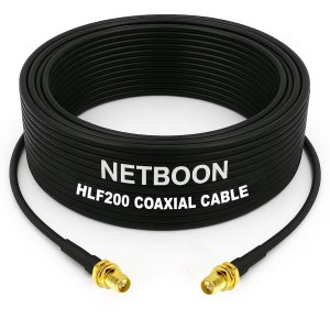 HLF200 RF Coaxial Cable with RP SMA Female to RP SMA Female Connector 50 Ohm Low Loss RF Cable for Router, Antenna & Wireless Communication Systems
