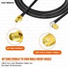 HLF200 RF Coaxial Cable with RP SMA Female to SMA Male Right Angle Connector Reliable RF Adapter Cable for WiFi Router, Antenna & Wireless Integration Systems (2) HLF200 RF Coaxial Cable with RP SMA Female to SMA Male Right Angle Connector Reliable RF Adapter Cable for WiFi Router, Antenna & Wireless Integration Systems