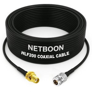 HLF200 RF Coaxial Cable with SMA Female to N Female Connector Rugged Connectivity Solution for RF, Antenna & Test Systems (1) HLF200 RF Coaxial Cable with SMA Female to N Female Connector Rugged Connectivity Solution for RF, Antenna & Test Systems