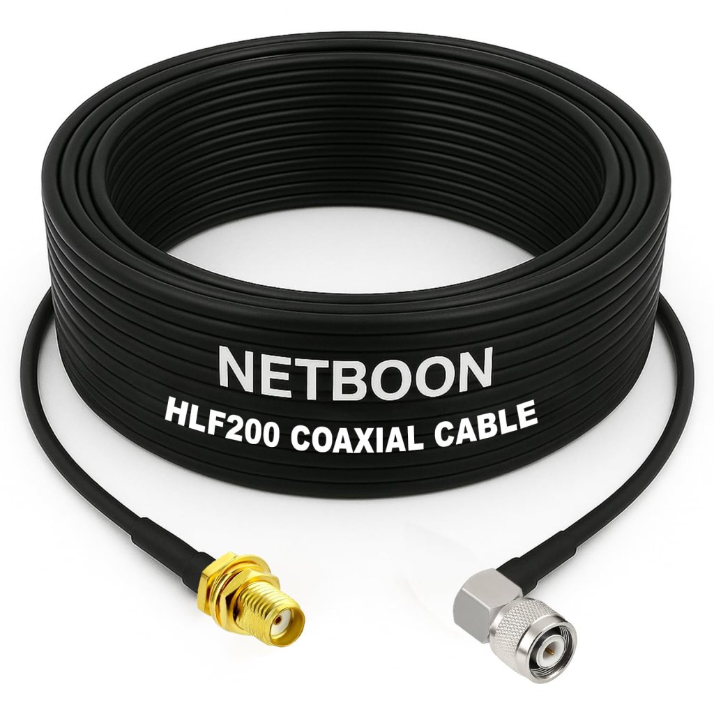 HLF200 RF Coaxial Cable with SMA Female to TNC Male Right Angle ...