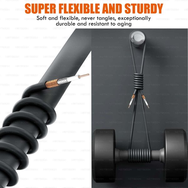 HLF200 RF Coaxial Cable with SMA Male to BNC Female Connector Reliable RF Signal Cable for Test Equipment & Communication Systems (6) HLF200 RF Coaxial Cable with SMA Male to BNC Female Connector Reliable RF Signal Cable for Test Equipment & Communication Systems