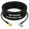 HLF200 RF Coaxial Cable with SMA Male to BNC Male Right Angle Connector Space-Saving RF Connection for Communication & Testing Equipment