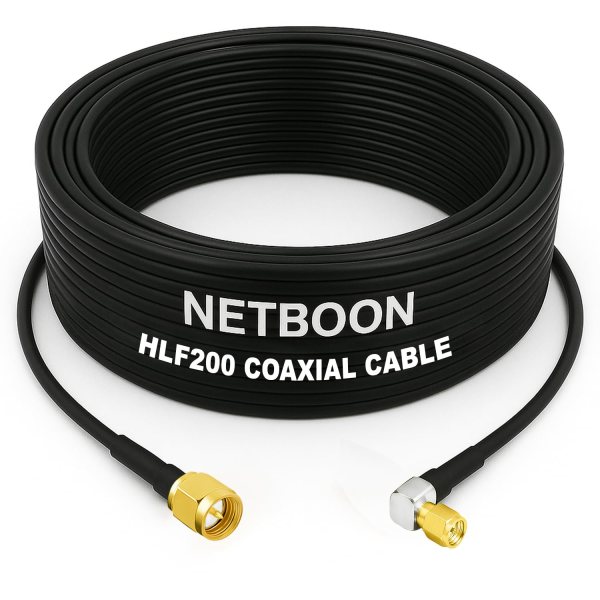 HLF200 RF Coaxial Cable with SMA Male to SMA Male Right Angle Connector Compact RF Interconnect for High-Frequency Equipment